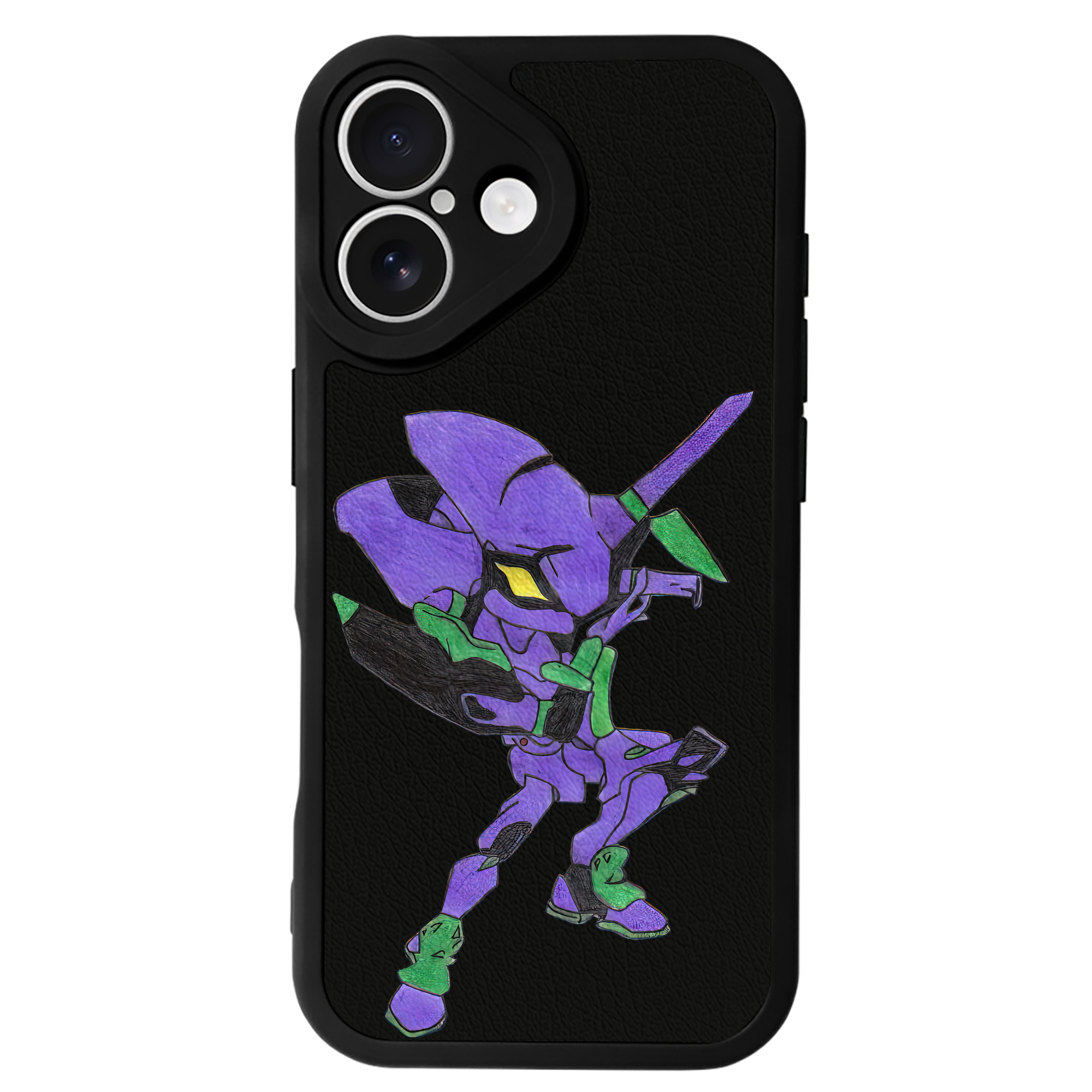 （画像用） EVA 新世紀エヴァンゲリオン 【iPhone 16シリーズ対応】シリコンスマホケース（レザー調） 材質：シリコン